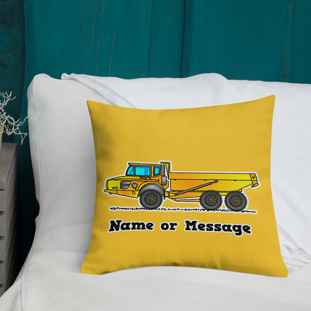 Articulated Hauler Pillow Cushion, Personalized