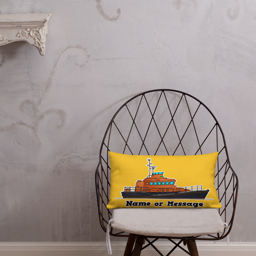RNLI Lifeboat Pillow Cushion l, Personalized P018