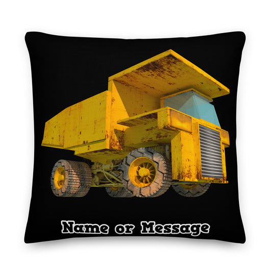 Dump Truck Pillow Cushion, Personalized P021