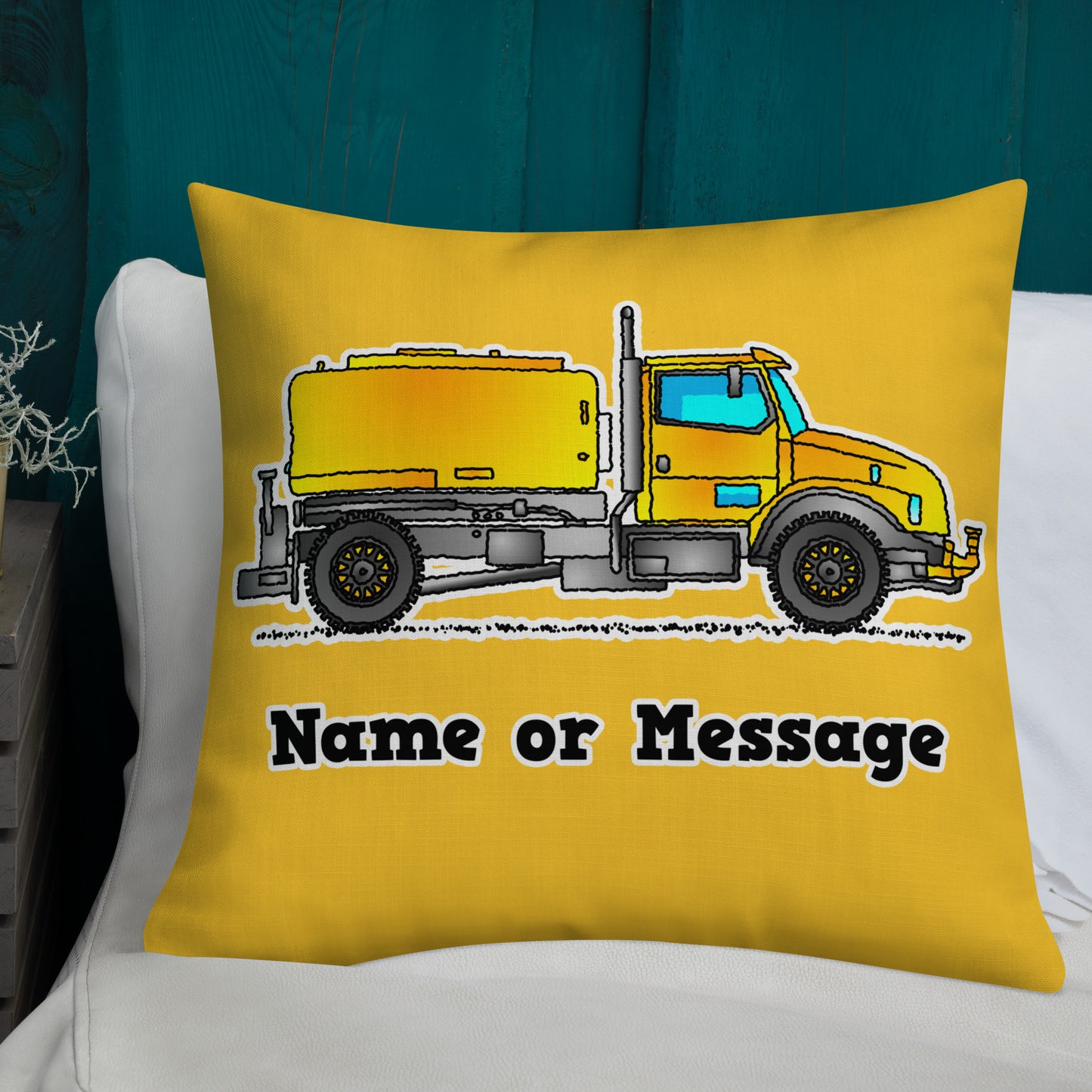 Water Truck Pillow Cushion P029