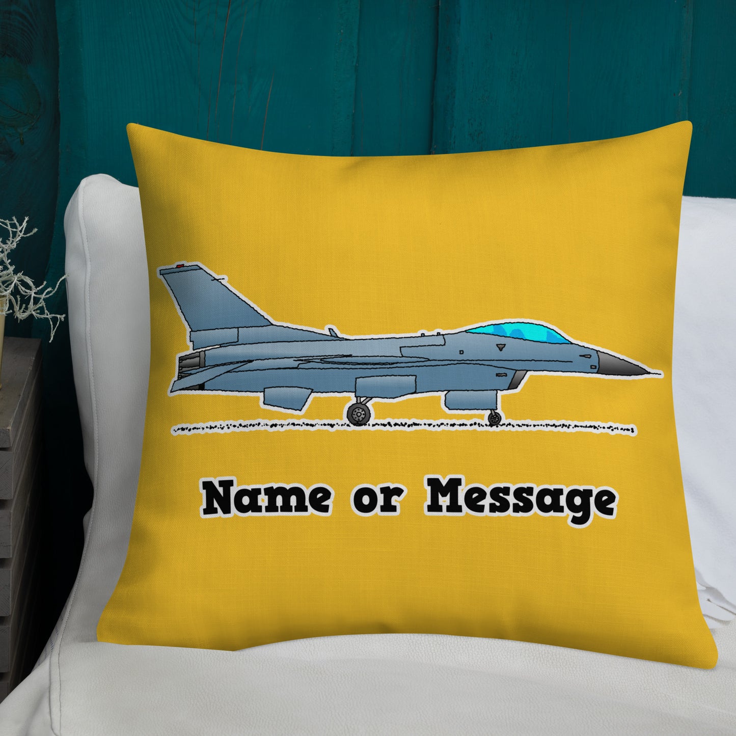 Fighter Aircraft Pillow Cushion, Personalized P035