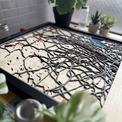 Best Buddies Challenge: New York Route map in Wood