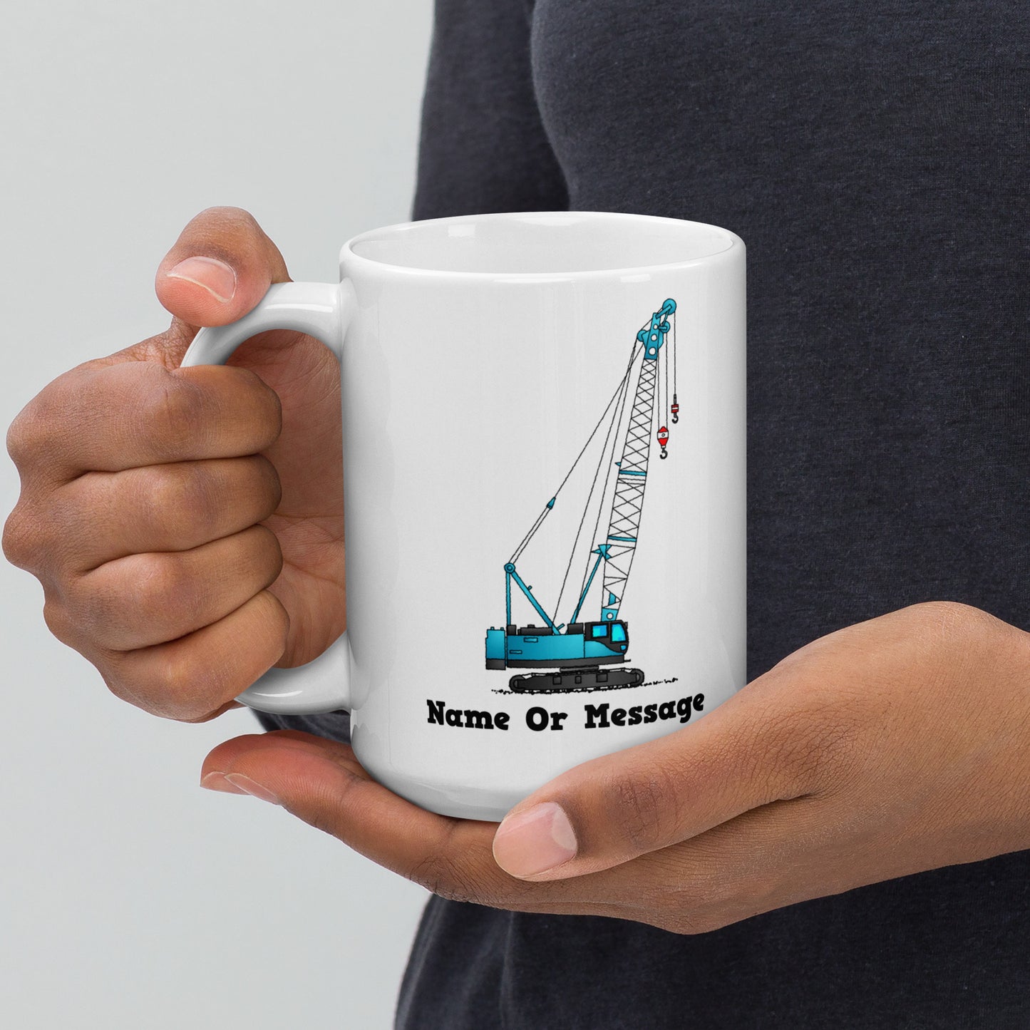 Blue Crawler Crane Mug