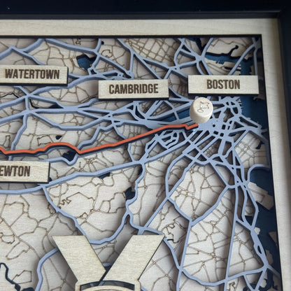 Boston Marathon Route Map