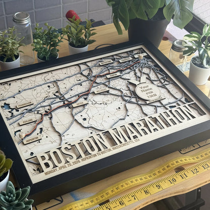 Boston Marathon Route Map