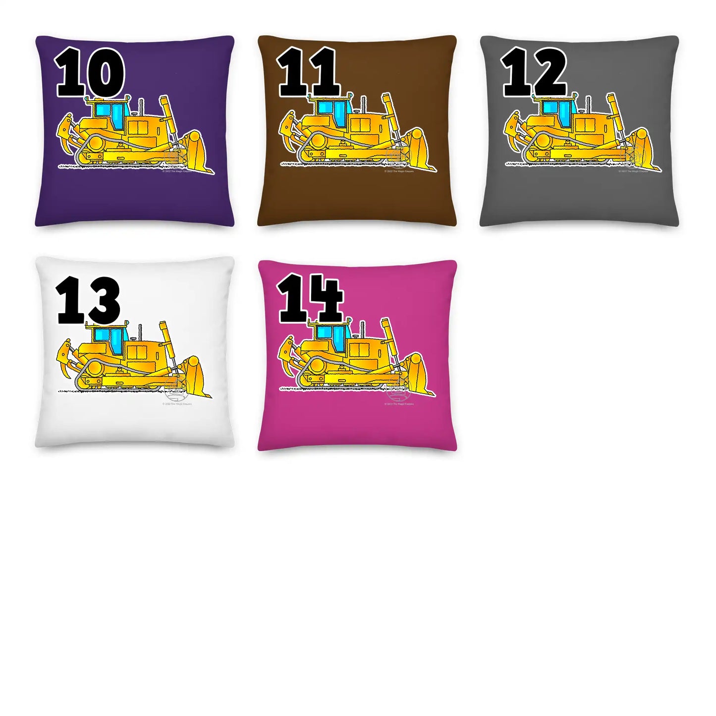 Bulldozer Pillow Cushion, Personalized P014