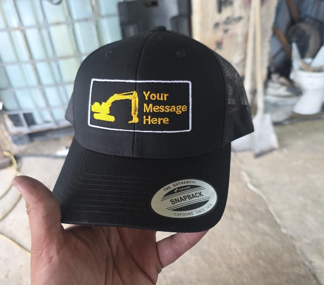 Excavator Truckers Cap, Adult, Personalized