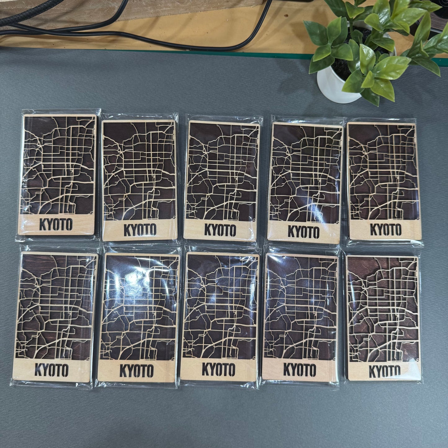 Custom Mini Wood Maps – Set of 10