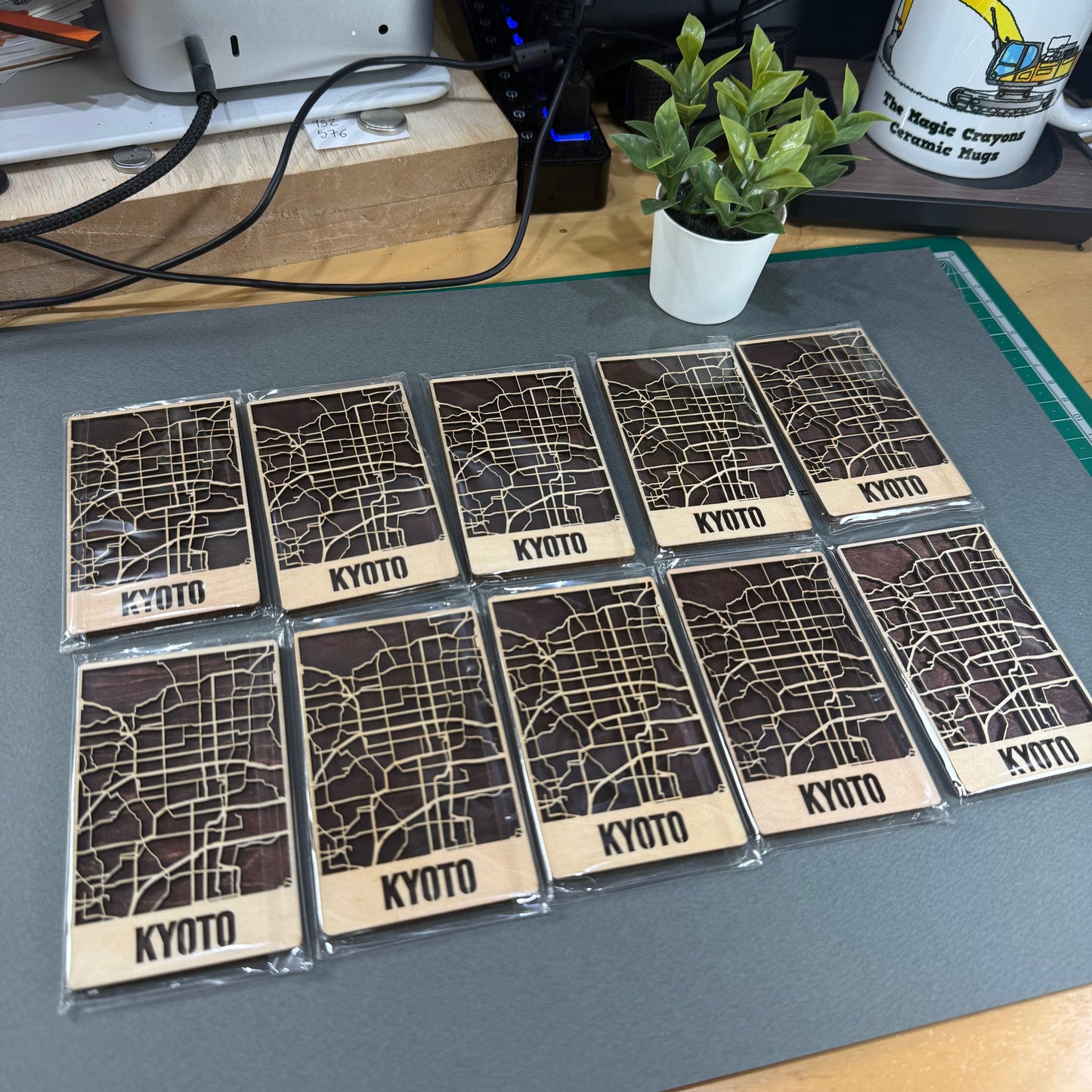 Custom Mini Wood Maps – Set of 10