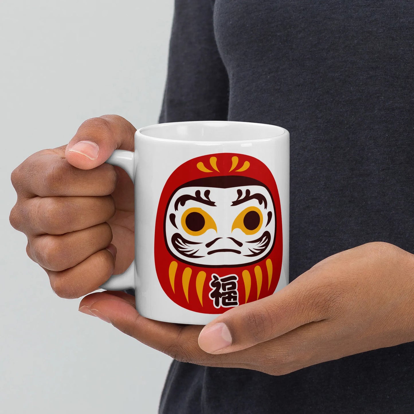 Daruma Mask Mug – Symbol of Perseverance & Luck