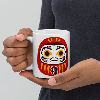 Daruma Mask Mug – Symbol of Perseverance & Luck