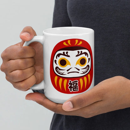 Daruma Mask Mug – Symbol of Perseverance & Luck
