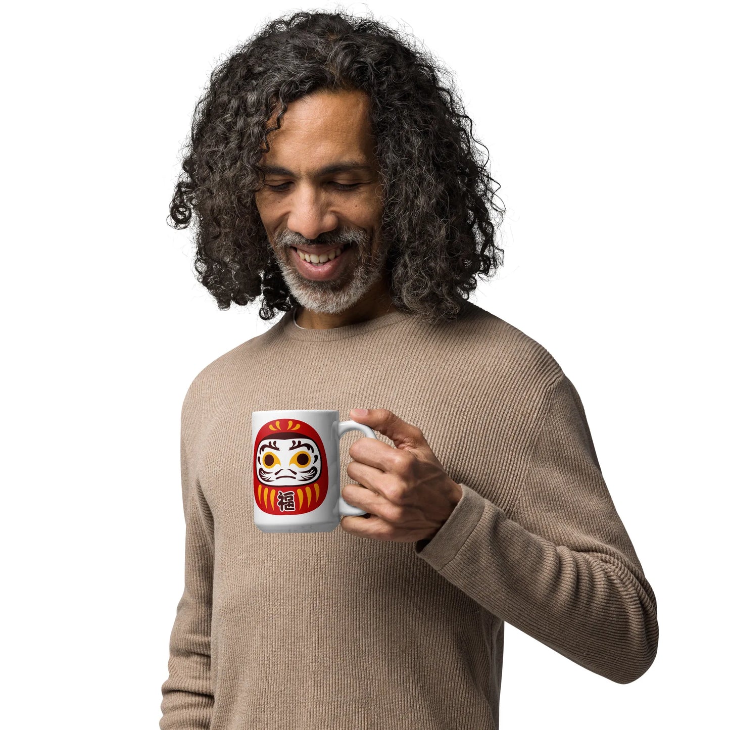 Daruma Mask Mug – Symbol of Perseverance & Luck