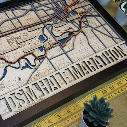 Des Moines IMT Half Marathon Course Map