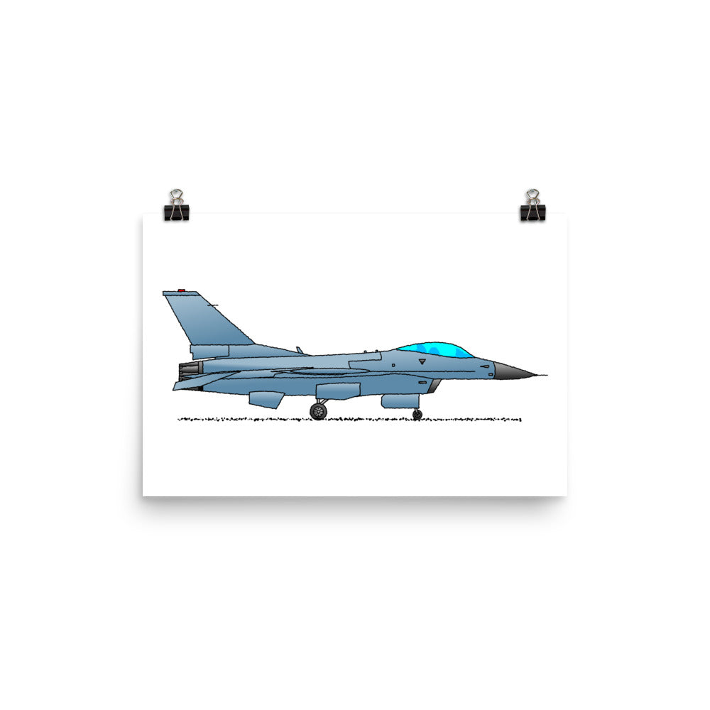 F16 Falcon Fighter Jet Poster R109