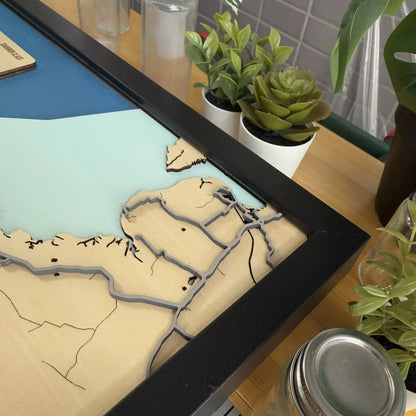 Fleetwood Lifeboat Station Map – Handcrafted Wooden Coastal Art – RNLI Tribute