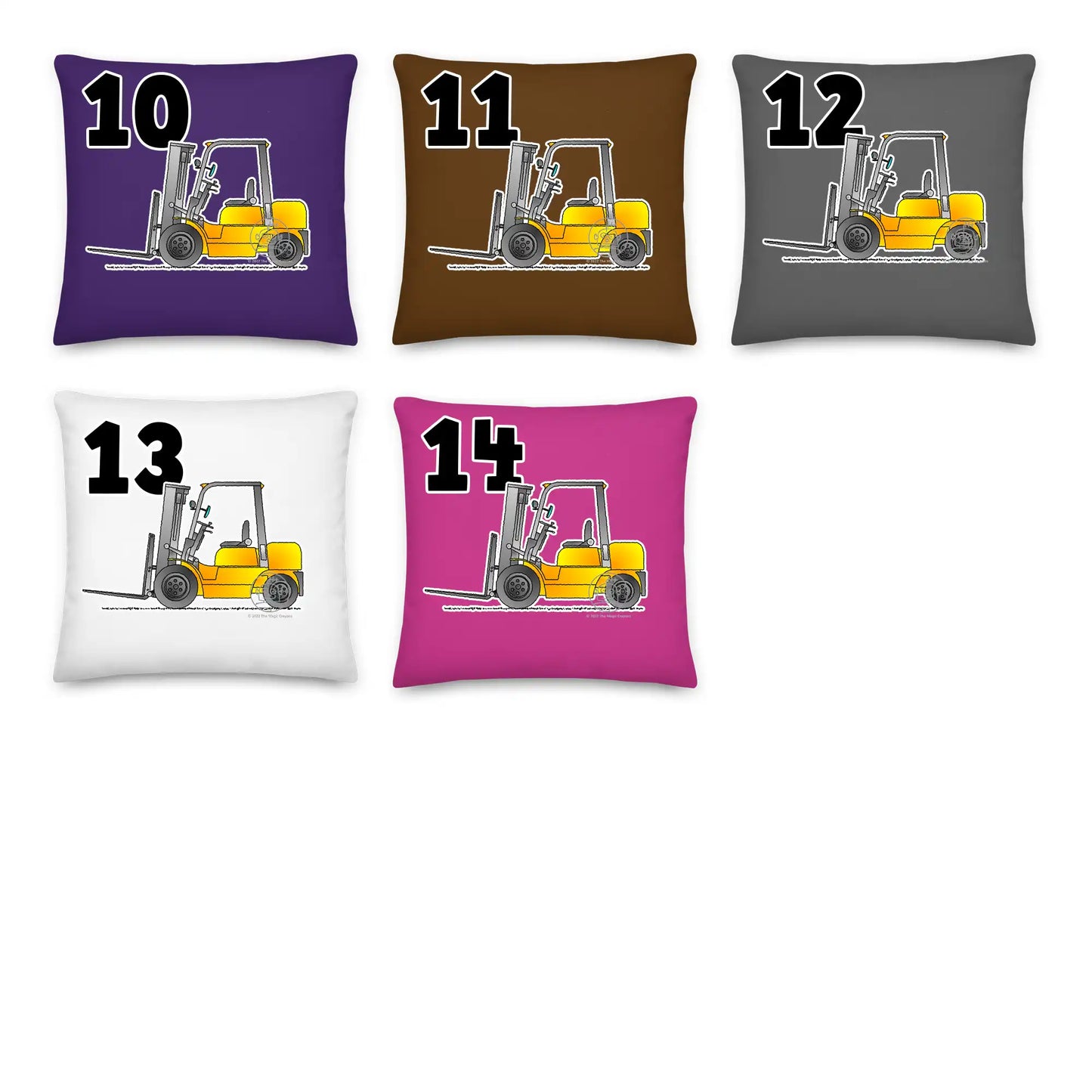 Forklift Truck Pillow Cushion, Personalized P012