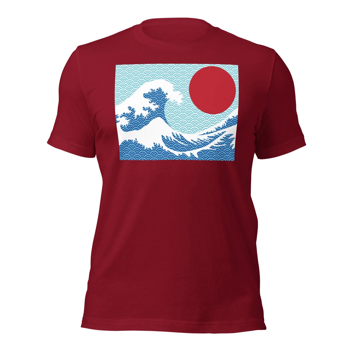 Great Wave with Red Sun Hokusai T-Shirt