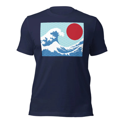 Great Wave with Red Sun Hokusai T-Shirt