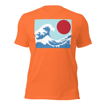 Great Wave with Red Sun Hokusai T-Shirt