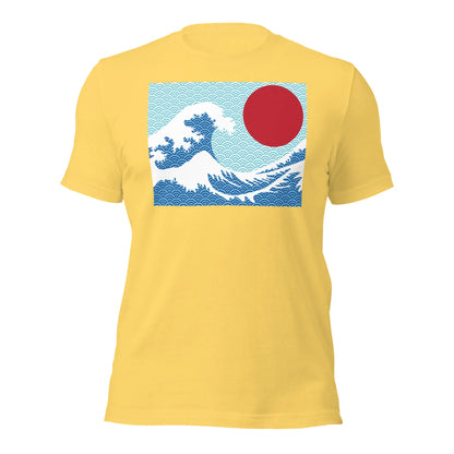 Great Wave with Red Sun Hokusai T-Shirt