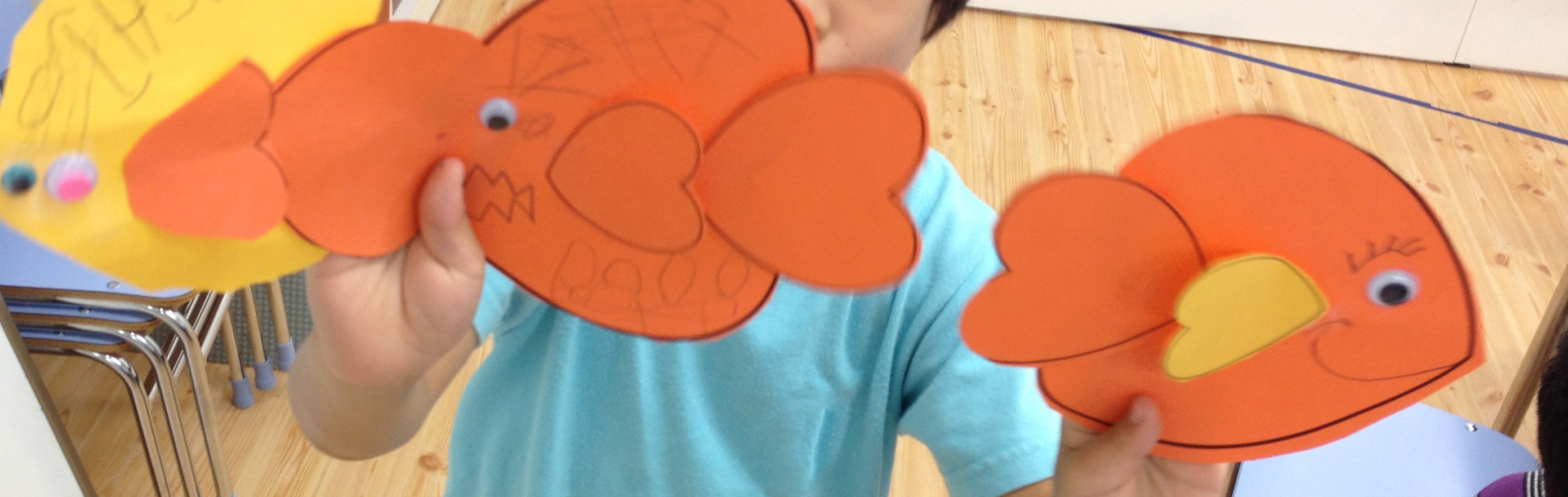 Free Paper Heart Fish Valentines Day Craft – The Magic Crayons