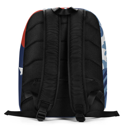 Hokusai Red Sun Backpack – Great Wave Minimalist All-Over Print Travel Bag