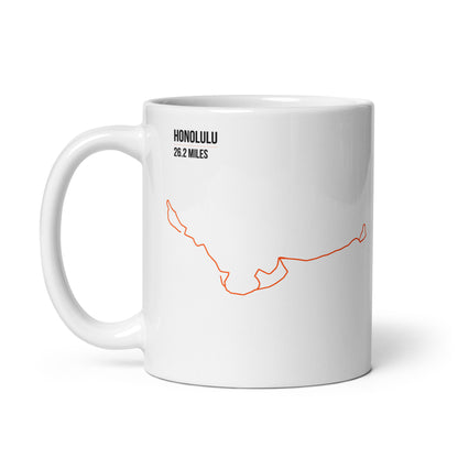 ホノルル26.2マイル – ランニングルートコーヒーマグ