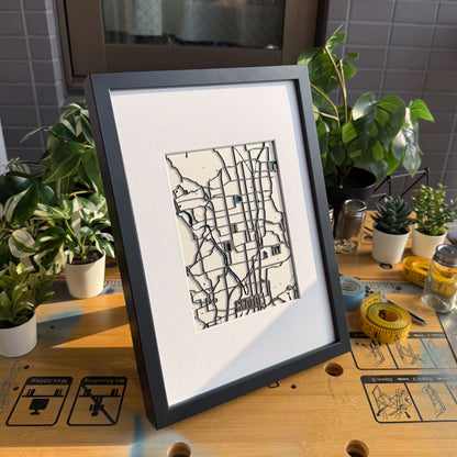 Kyoto Map – Framed Edition (A4)