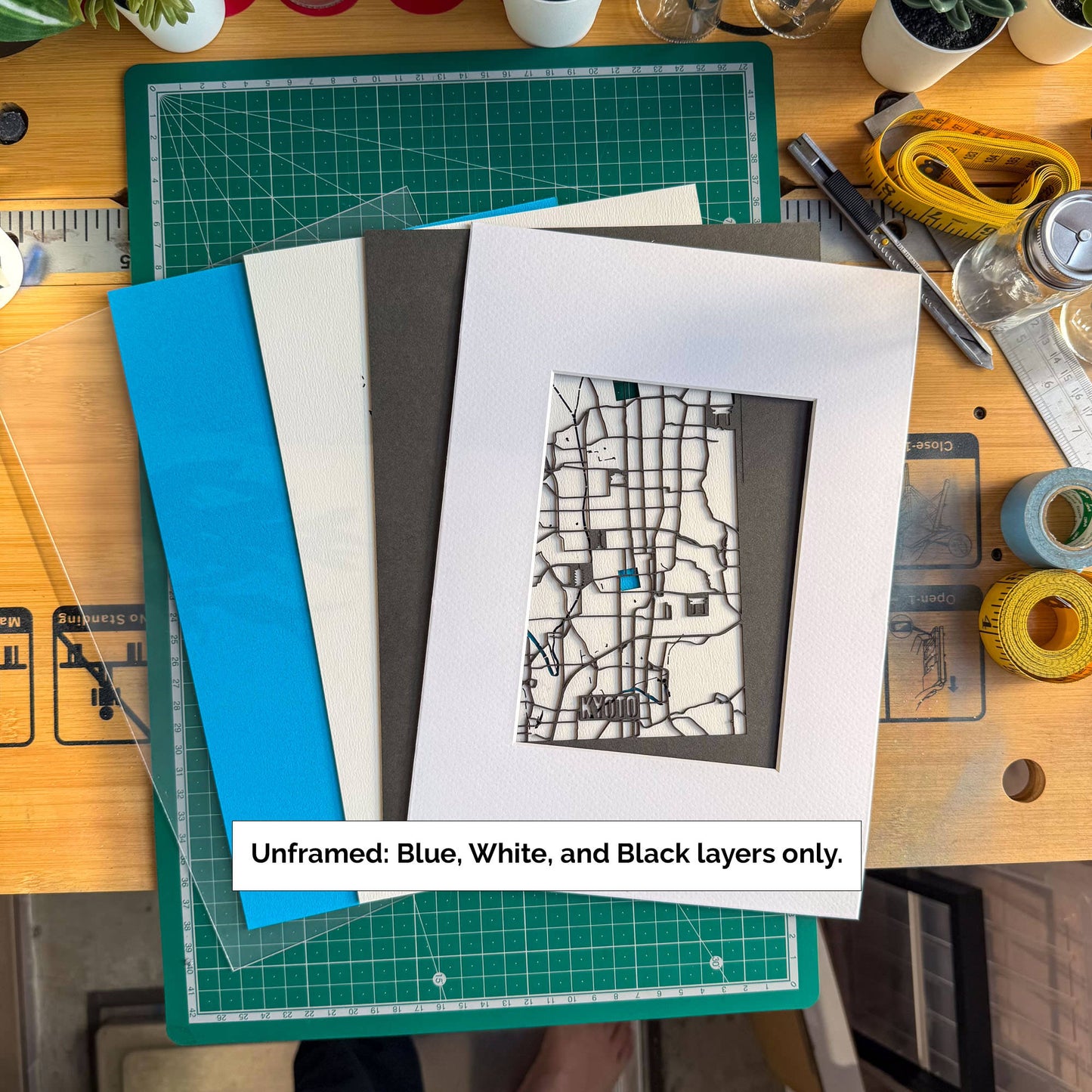 Kyoto Map – Framed Edition (A4)