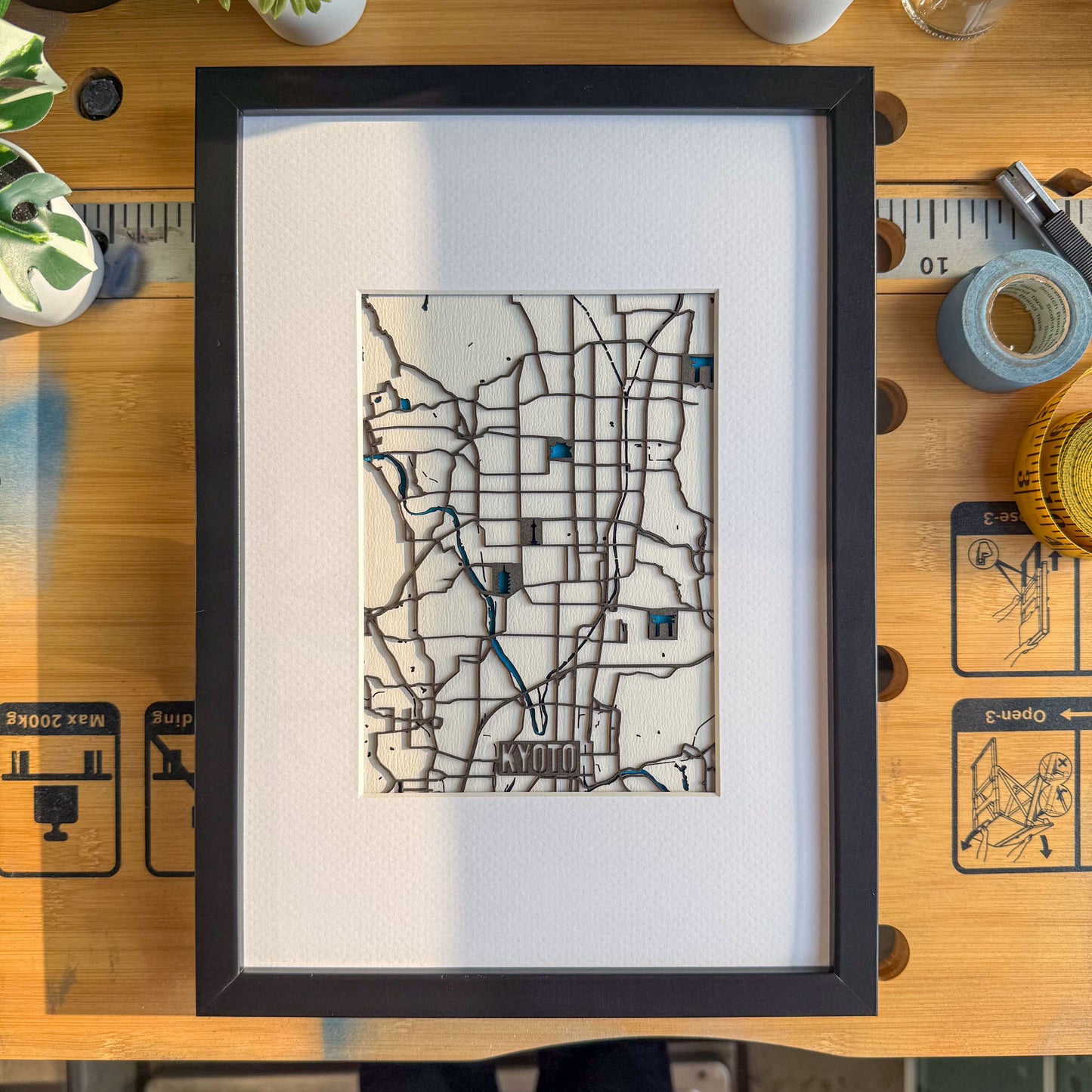Kyoto Map – Framed Edition (A4)