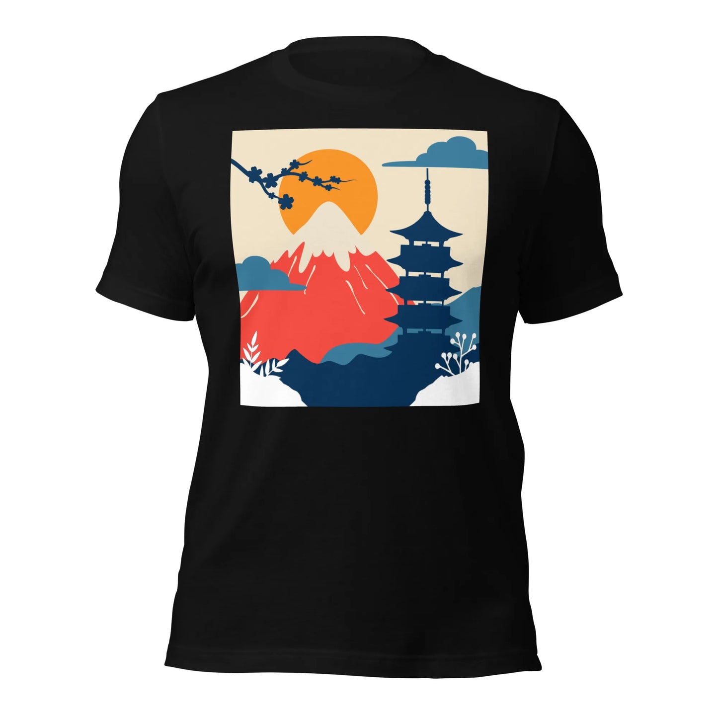 Mt. Fuji T-Shirt – Cherry Blossom & Pagoda