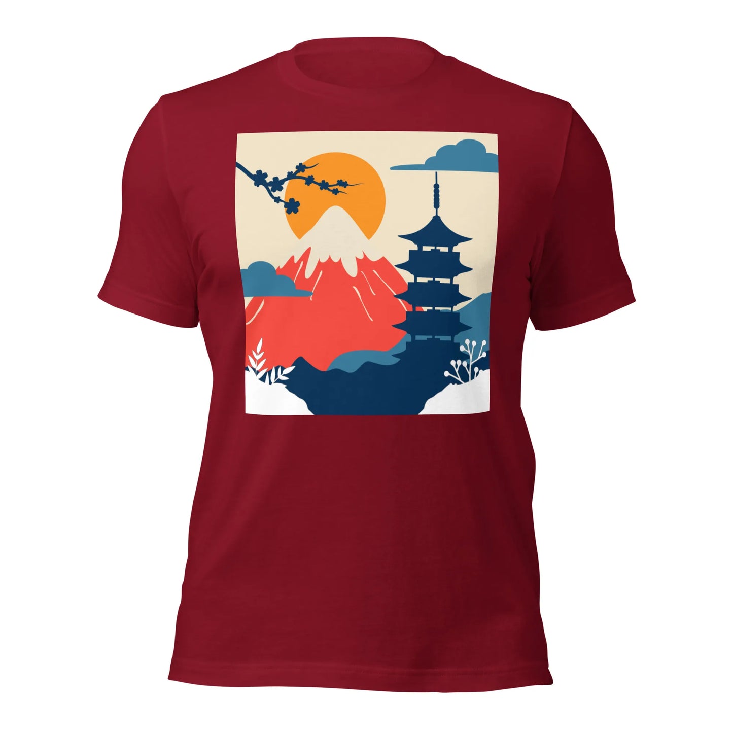 Mt. Fuji T-Shirt – Cherry Blossom & Pagoda