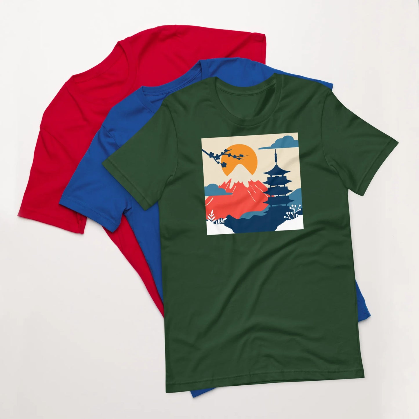 Mt. Fuji T-Shirt – Cherry Blossom & Pagoda
