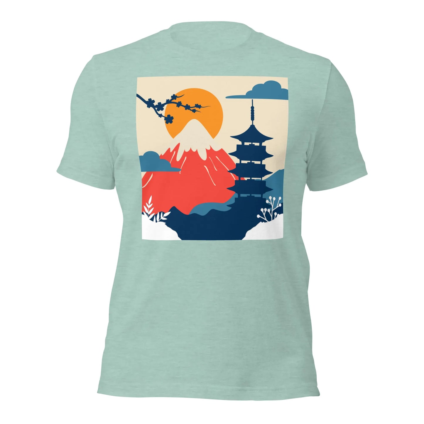 Mt. Fuji T-Shirt – Cherry Blossom & Pagoda