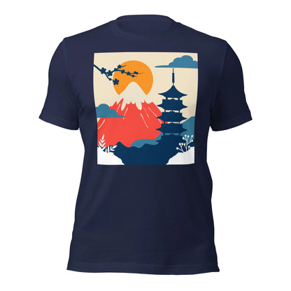 Mt. Fuji T-Shirt – Cherry Blossom & Pagoda