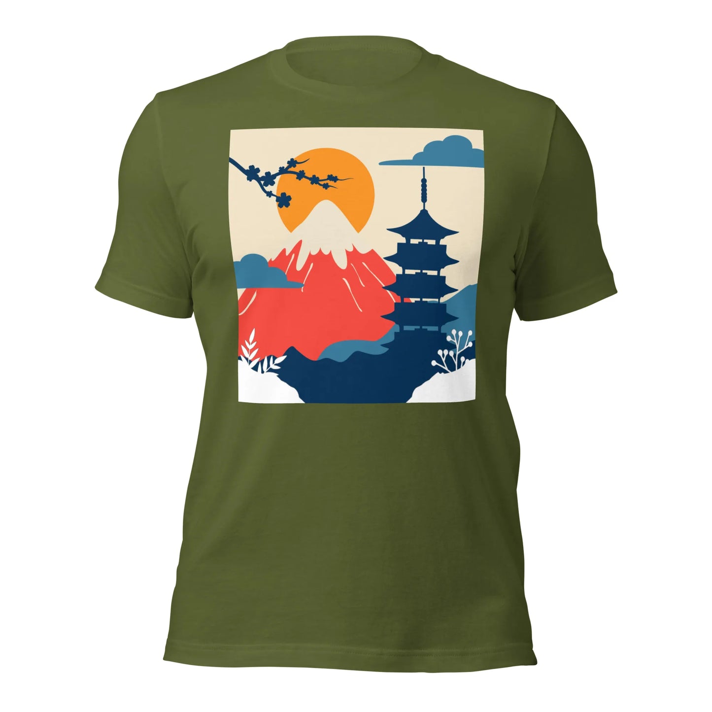 Mt. Fuji T-Shirt – Cherry Blossom & Pagoda