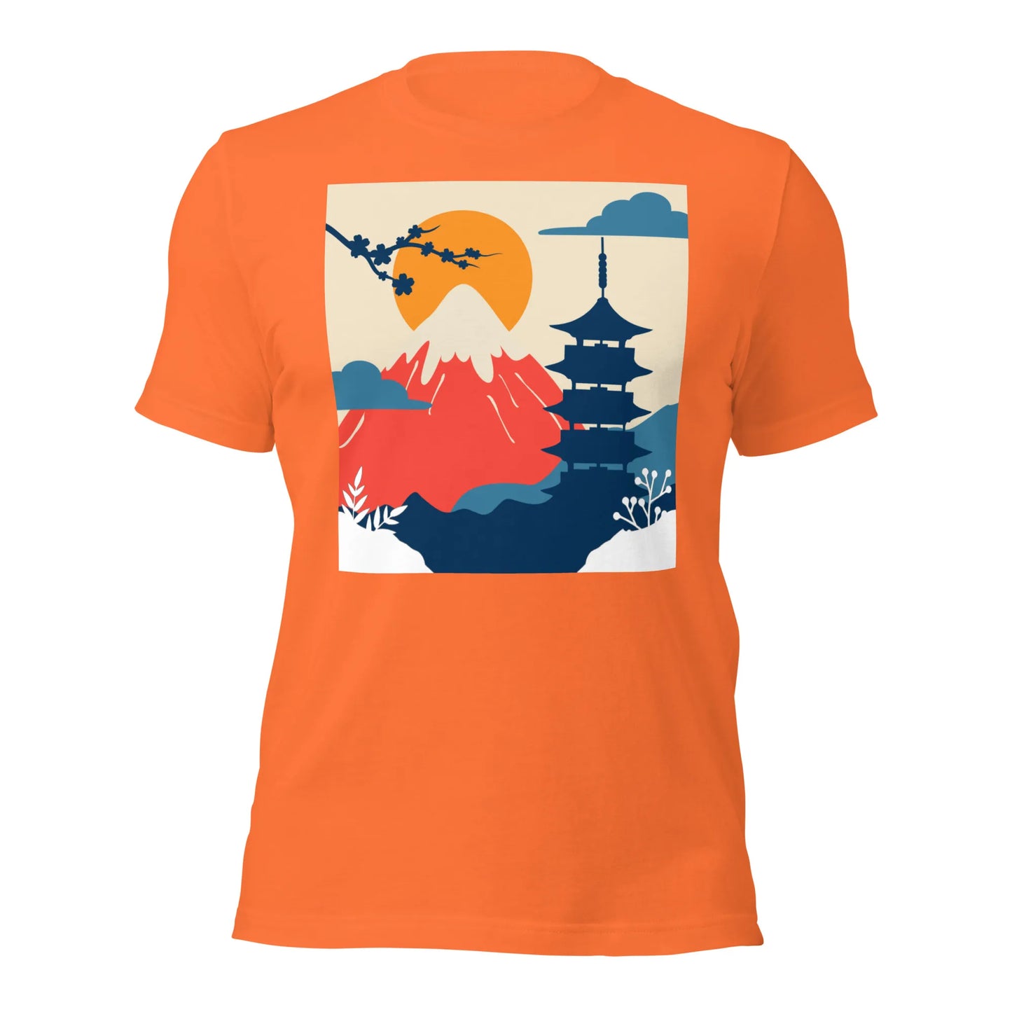 Mt. Fuji T-Shirt – Cherry Blossom & Pagoda