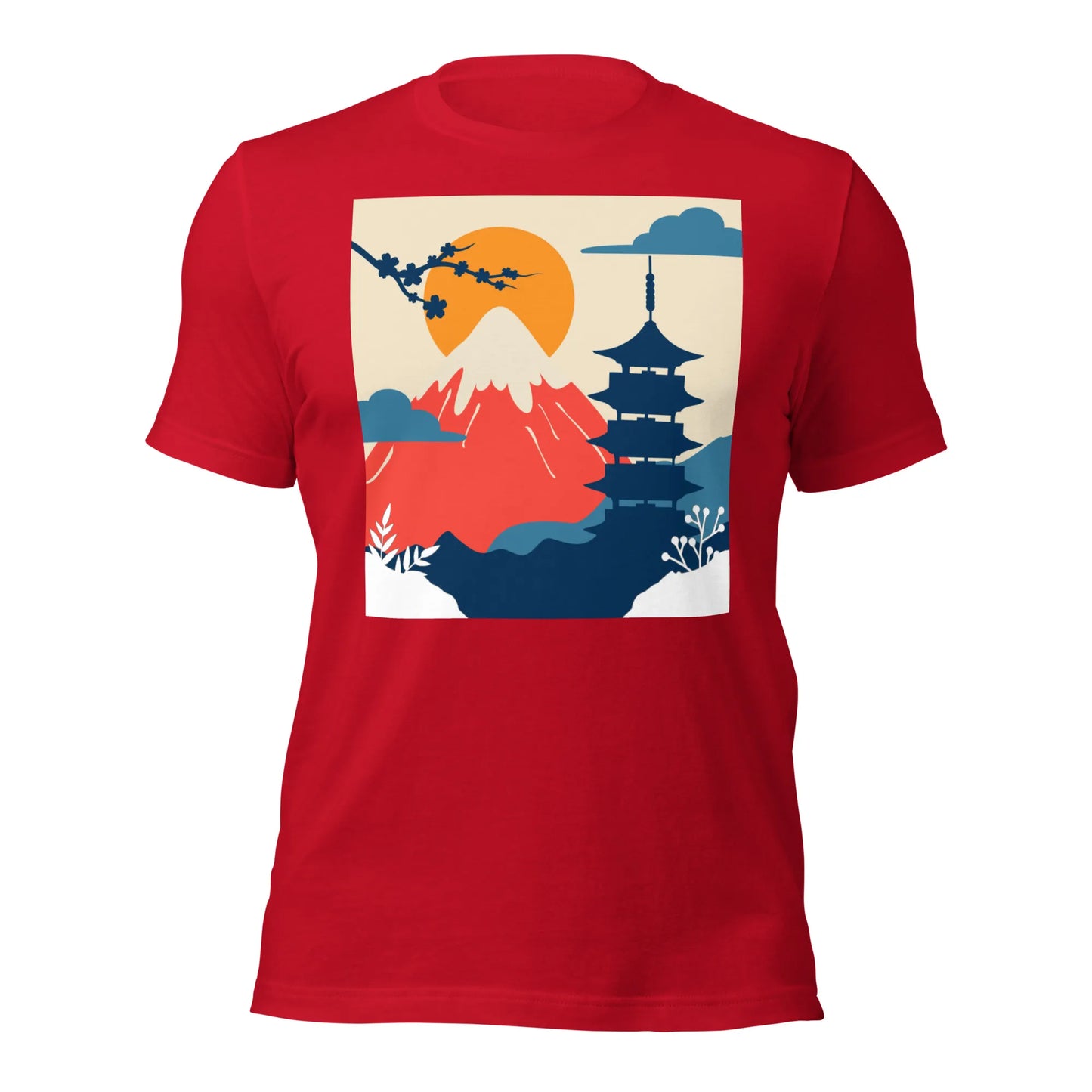 Mt. Fuji T-Shirt – Cherry Blossom & Pagoda