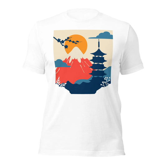 Mt. Fuji T-Shirt – Cherry Blossom & Pagoda