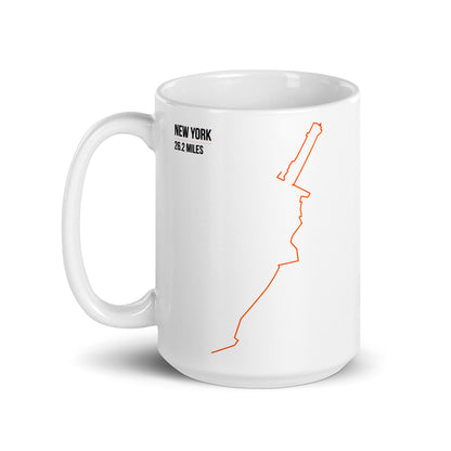New York 26.2 Miles – Running Route Coffee Mug