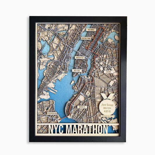 ニューヨークシティマラソンのルートマップ