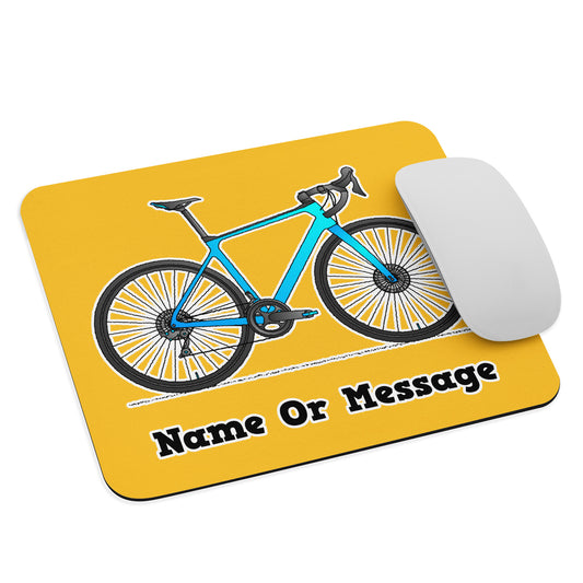 Bicycle Mouse Mat in 14 Colors. Personalised.