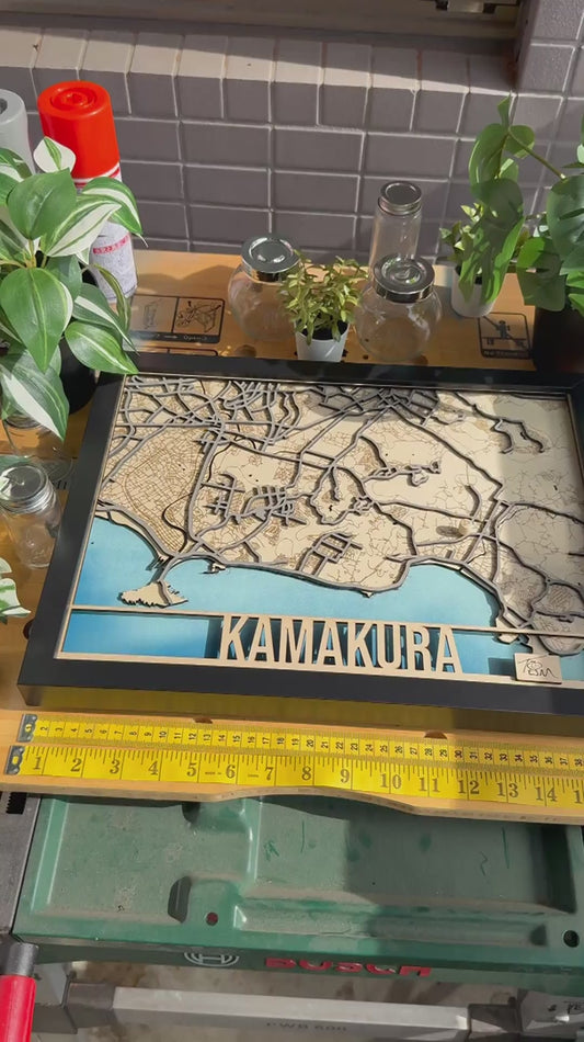 Kamakura to Enoshima Wood Map