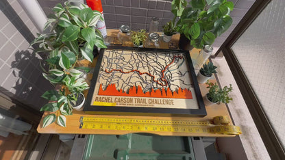 Custom Walking & Hiking Route Map – Personalised Wood Art
