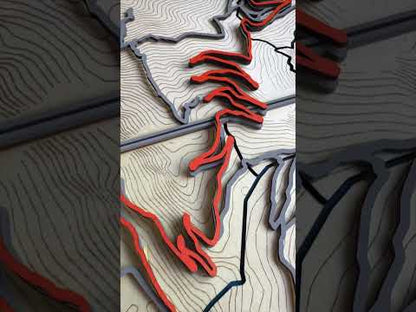 Alpe d’Huez Cycling Climb Map – 3D Wood Wall Art for Cyclists