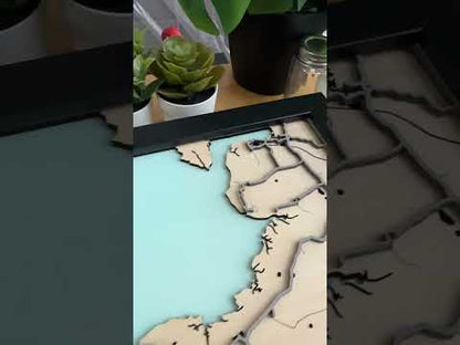 Fleetwood Lifeboat Station Map – Handcrafted Wooden Coastal Art – RNLI Tribute