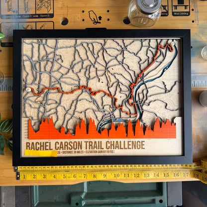 Custom Walking & Hiking Route Map – Personalised Wood Art