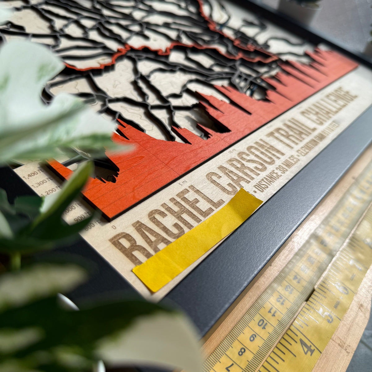 Custom Walking & Hiking Route Map – Personalised Wood Art