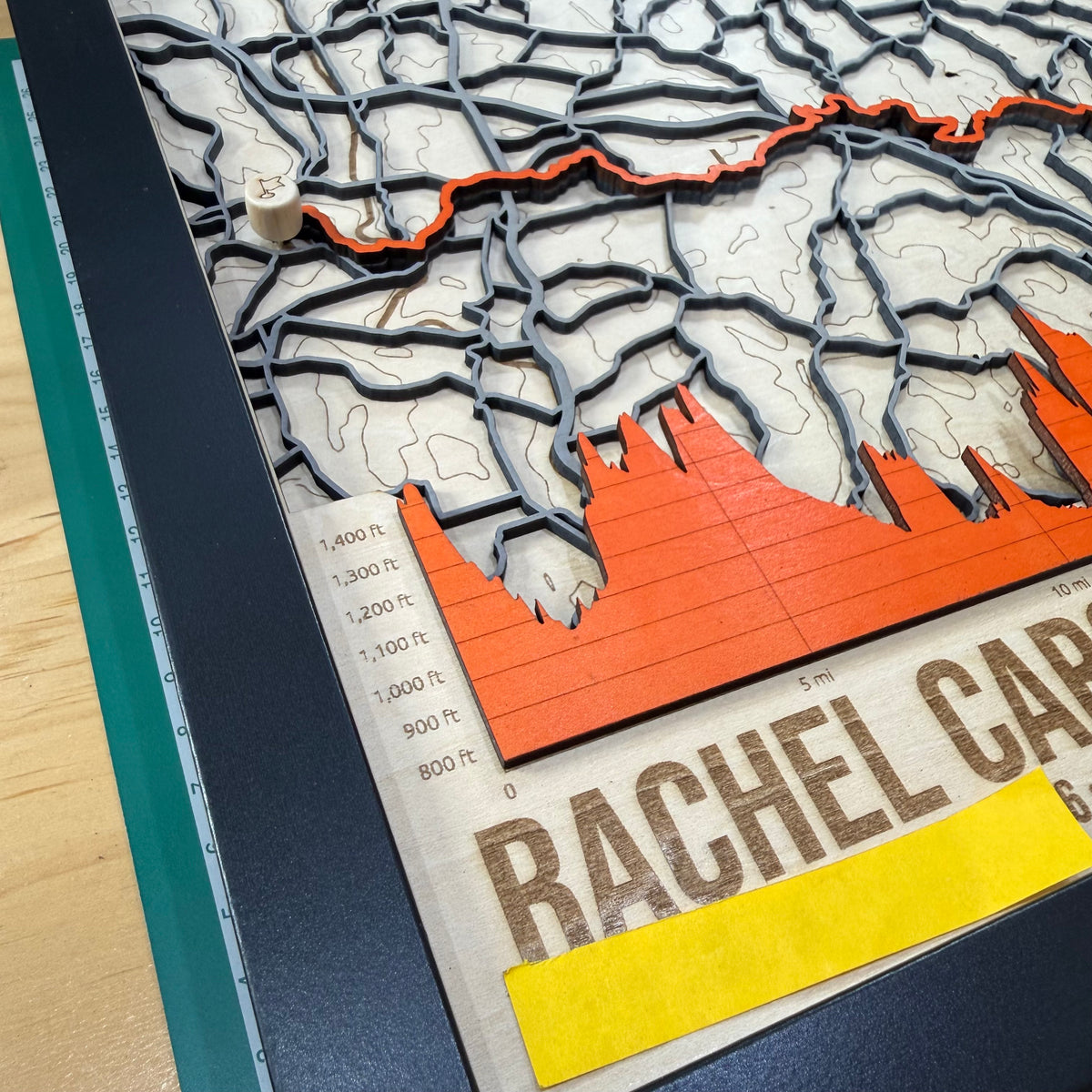 Custom Walking & Hiking Route Map – Personalised Wood Art